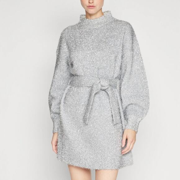 NWT NEVER FULLY DRESSED Lyon Tinsel Belted Mini Dress - Picture 6 of 6